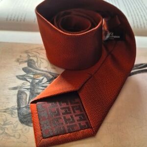 TED LAOIDUS PARIS RUSTY ORANGE Tie Luxurious Accessory
